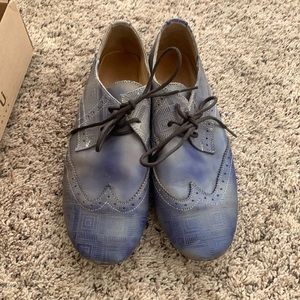 Bed Stu brand flat shoes. Color Steel blue driftwood sz 10 with box